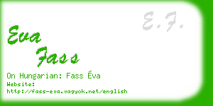 eva fass business card